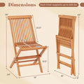 Tangkula Outdoor Folding Chairs with High Back and Slatted Seat
