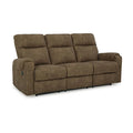 Signature Design by Ashley Edenwold Brown Reclining Sofa - Dimensions: 86" W x 40" D x 40" H