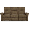 Signature Design by Ashley Edenwold Brown Reclining Sofa - Dimensions: 86" W x 40" D x 40" H