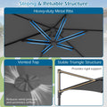 Tangkula 10FT Patio Umbrella Offset Cantilever Outdoor Umbrella