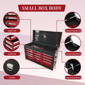 8 Drawer Large Capacity Rolling Toolbox, Detachable Cabinet Storage Tool Chest with Wheels, Tool Storage Cabinet with Lock for Workshop Garage