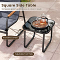 Tangkula 3 Pieces Patio Bistro Set Outdoor Fabric Conversation Set