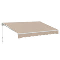 AECOJOY 8.2'×6.5' Manual Retractable Awning Sun Shade, Patio Awning Canopy