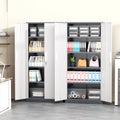 SOLAURA 71" Metal Garage Storage Cabinet with Locking Doors and Adjustable Shelves for Home, Office(Black)