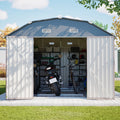AECOJOY 10x12 FT Large Metal Outdoor Storage Shed with Floor Frame, Heavy-Duty Storage Building with Diamond Roof