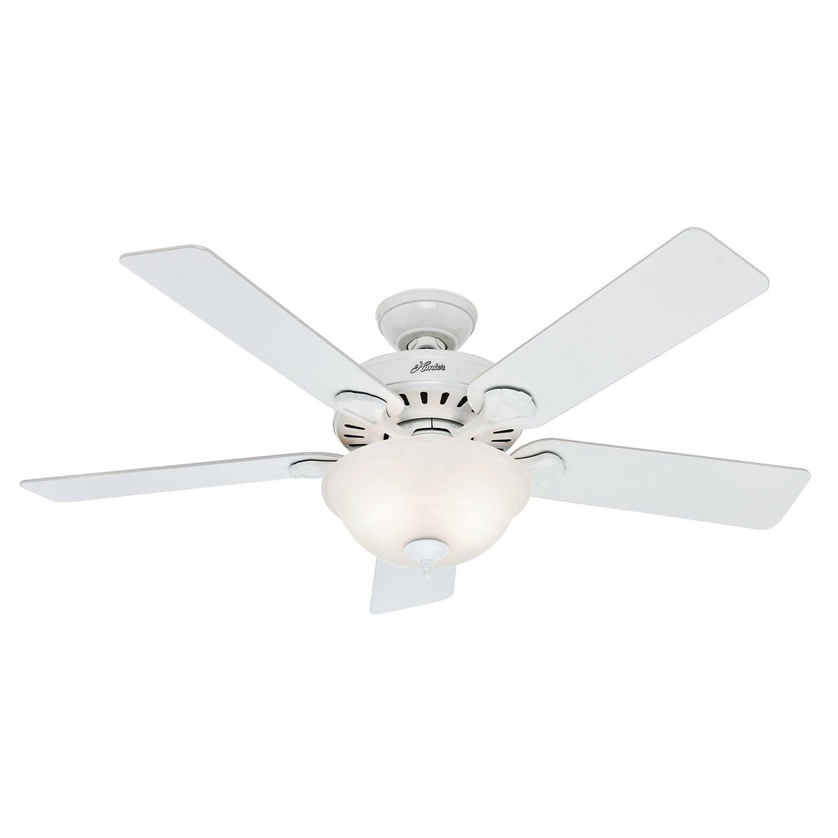 Hunter Pro's Best Five Minute 52" Ceiling Fan with Light - White - White/Beech Blades