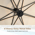Tangkula 10ft Patio Umbrella with Base Included with 360 Degree Rotation