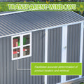 AECOJOY 12x8 Ft Outdoor Storage Shed, XL Heavy-Duty Steel Building with Window