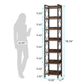 Tribesigns 78.7 in Tall Narrow Bookshelf, Freestanding 7 - Tier Bookcase, Skinny Corner Storage Organizer for Home Office