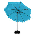 Tangkula 10 FT Outdoor Patio Umbrella with Solar LED Lights and Weighted Base-Beige