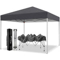 GVDV Canopy Tent, 10x10 Ft Easy Pop up Outdoor Canopy Tent, Portable Straight Leg Gazebo Instant Canopy, Blue