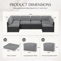 AECOJOY Outdoor Cushions for Patio Furniture 14PCS Outdoor Cushion Covers Replacement Washable with Zipper