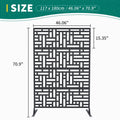 Accreate Decorative Wrought Privacy Screen - Easy Snap - Together Room Divider for Indoor/Outdoor Use, Breathable Wind - Resistant Partition with Anti - Tip Base (6x3.8ft)
