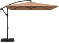 Tangkula 8x8 FT Solar Patio Umbrella with Base Included