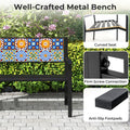 Tangkula 50" Metal Patio Park Bench