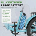 ABORON 3.0 Fat Tire Electric Trike for Senior Foldable E - Bike, 500W Motorized Tricycle Adult 20" Folding 3 Wheel Electric Commute Bike Trike W/48V