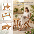 Tangkula Wood Foldable Patio Chairs Set of 2/4