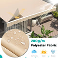 AECOJOY 20'x10' Manual Retractable Awning Sun Shade, Patio Awning Canopy
