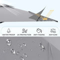 AECOJOY 10ft Cantilever Patio Umbrella, Large Rectangle Umbrella 180° Rotation Offset, Grey