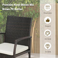 Tangkula 9 Pieces Patio Rattan Dining Set with Acacia Wood Table