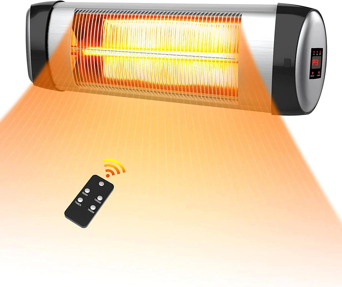 Sun-Ray 5100-BTU 120-Volt Stainless Steel Carbon Fiber Electric Patio Heater | 1L1018