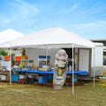 GVDV Canopy Tent, 10x10 Ft Easy Pop up Outdoor Canopy Tent, Portable Straight Leg Gazebo Instant Canopy, Blue