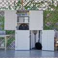 AECOJOY 61.6 Cu.ft Outdoor Resin Storage Shed with Easy Lift Hinges & Adjustable Divider
