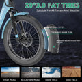 ABORON 3.0 Fat Tire Electric Trike for Senior Foldable E - Bike, 500W Motorized Tricycle Adult 20" Folding 3 Wheel Electric Commute Bike Trike W/48V