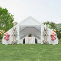 20 x 40 FT Peach Shaped Party Tent Heavy Duty Outdoor Wedding Canopy Tent with 12 Windows, Sidewalls, Zippered Doors