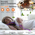 Industrial Cage Ceiling Fan - Low - Profile 7 - Blade Fan with Remote & Light - Modern Rustic Cooling for Small Spaces