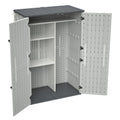 AECOJOY 61.6 Cu.ft Outdoor Resin Storage Shed with Easy Lift Hinges & Adjustable Divider
