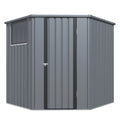 AECOJOY Corner 6x6 Storage Sheds & Outdoor Storage with Openable Windows & Lockable Doors, Utility and Tool Storage