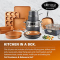 20-Piece Aluminum Ti - Ceramic Nonstick Cookware and Bakeware Set in Graphite