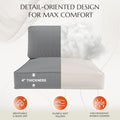 AECOJOY Outdoor Cushions for Patio Furniture 14PCS Outdoor Cushion Covers Replacement Washable with Zipper