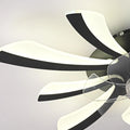 Garwarm Dimmable Ceiling Fan with Light and Remote Control, 27" Small Flush Mounted Ceiling Fan