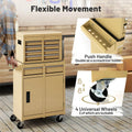 2 - in - 1 Rolling Tool Chest, 5-Drawer Tool Storage Cabinet with Wheels, Adjustable Shelf, Tool Box Organizer for Garage Warehouse Workshop