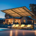 AECOJOY 14' x 10' Gazebo for Patio, Hard Top Lean to Gazebo Pergola Carport