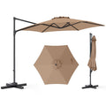 Tangkula 10FT Patio Umbrella Offset Cantilever Outdoor Umbrella