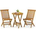 Tangkula 3 Pieces Folding Patio Bistro Set