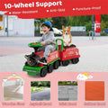 6V 2 - Seater Ride On Train with Detachable Carriage, Under - Seat Storage, Whistle & Flashing LED Lights, Trackless Electric Ride On Toy for Kids