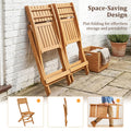 Tangkula Wood Foldable Patio Chairs Set of 2/4