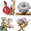 Yescom DOT Oxy Acetylene Torch Kit Gas Tank Brazing Welding Cutting Black Holder Gauge Portable Brass Nozzle Long Pipe Goggles Heavy Duty Oxygen