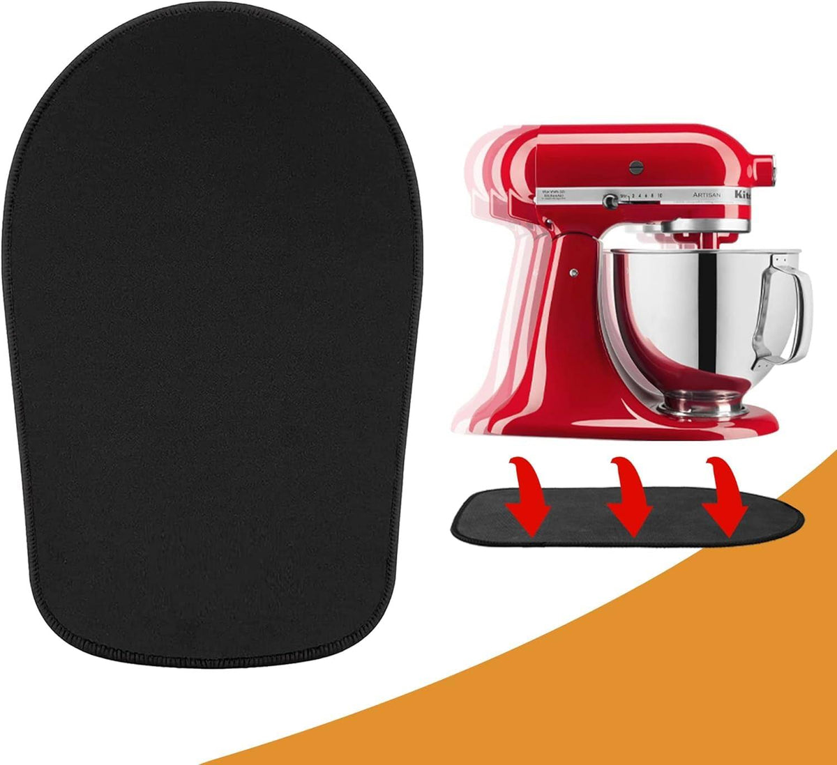 Sliding Mat for KitchenAid Mixer, Mover Slider Mat Pad Compatible with KitchenAid 4.5 - 5 qt Tilt - Head Stand Mixer, Kitchen Appliance Slider Mat