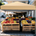 GVDV Canopy Tent, 10x10 Ft Easy Pop up Outdoor Canopy Tent, Portable Straight Leg Gazebo Instant Canopy, Blue