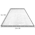 Clear Outdoor Clear PVC Tarp Curtain, Waterproof, Tear - Resistant, 8x16ft for Patios, Decks, Balconies, and Commercial Use