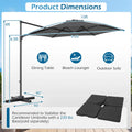 Tangkula 10FT Patio Umbrella Offset Cantilever Outdoor Umbrella