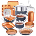 20-Piece Aluminum Ti - Ceramic Nonstick Cookware and Bakeware Set in Graphite