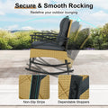 Tangkula 3 Pieces Outdoor Rocking Chairs Set for Garden