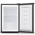 KNDKO 3.2cu.ft Upright Freezer, Compact Freezer with Removable Shelves, Adjustable Thermostat for Home/Kitchen/Office, SILVER