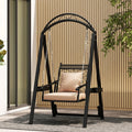 Tangkula Outdoor Patio Swing with Heavy-Duty Metal Frame